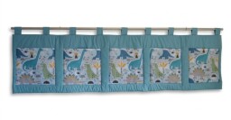 Kapsář za postel 200x50 cm dinosauři na petrolejové